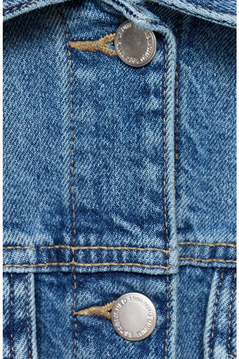 Crop Denim Trucker Jacket, Alternate, color, MEDIUM BLUE