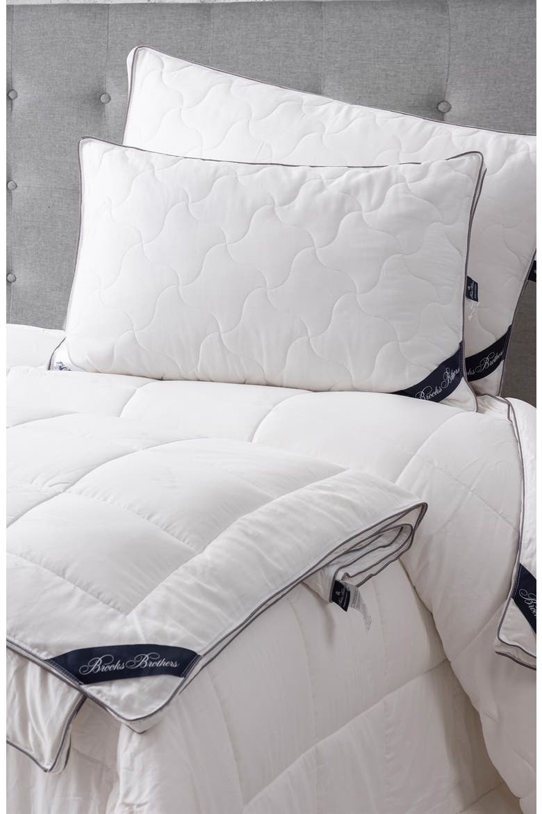 Cotton Blend Pillow, Alternate, color, WHITE