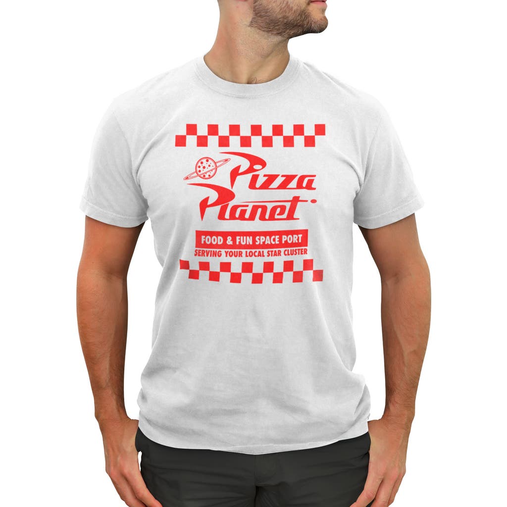 Men's Toy Story Pizza Planet Uniform  Graphic T-Shirt in White  product