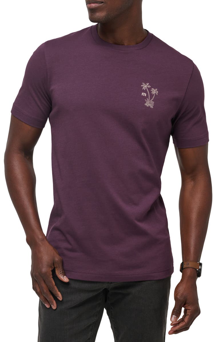 TravisMathew Island Gem Cotton Graphic T-Shirt, Main, color, Plum