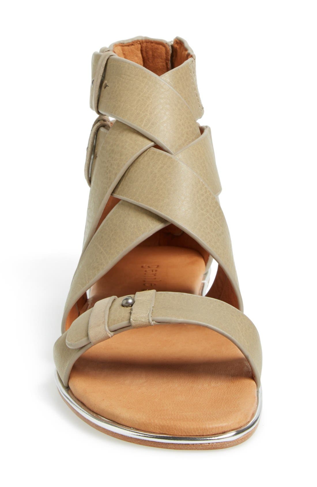 'Blessie' Leather Sandal, Alternate, color, DARK TAUPE