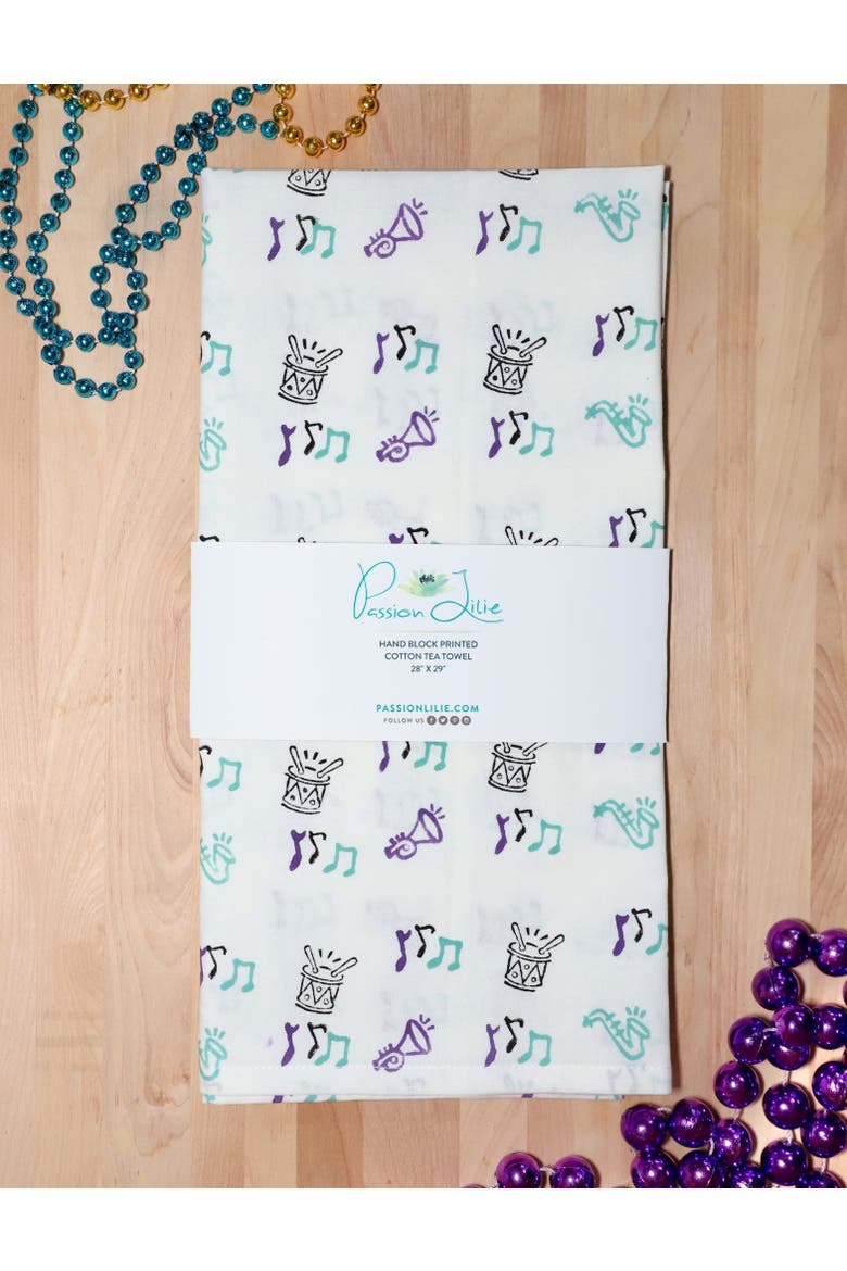 Second Line Cotton Tea Towel - Set of 2, Alternate, color, Blue