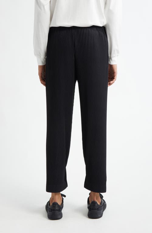 ISSEY MIYAKE HOMME PLISSÉ ISSEY MIYAKE BOTTOMS 1 PLEATED STRAIGHT LEG PANTS 