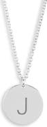 MESHMERISE Initial Disc Pendant Necklace