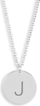 MESHMERISE Initial Disc Pendant Necklace