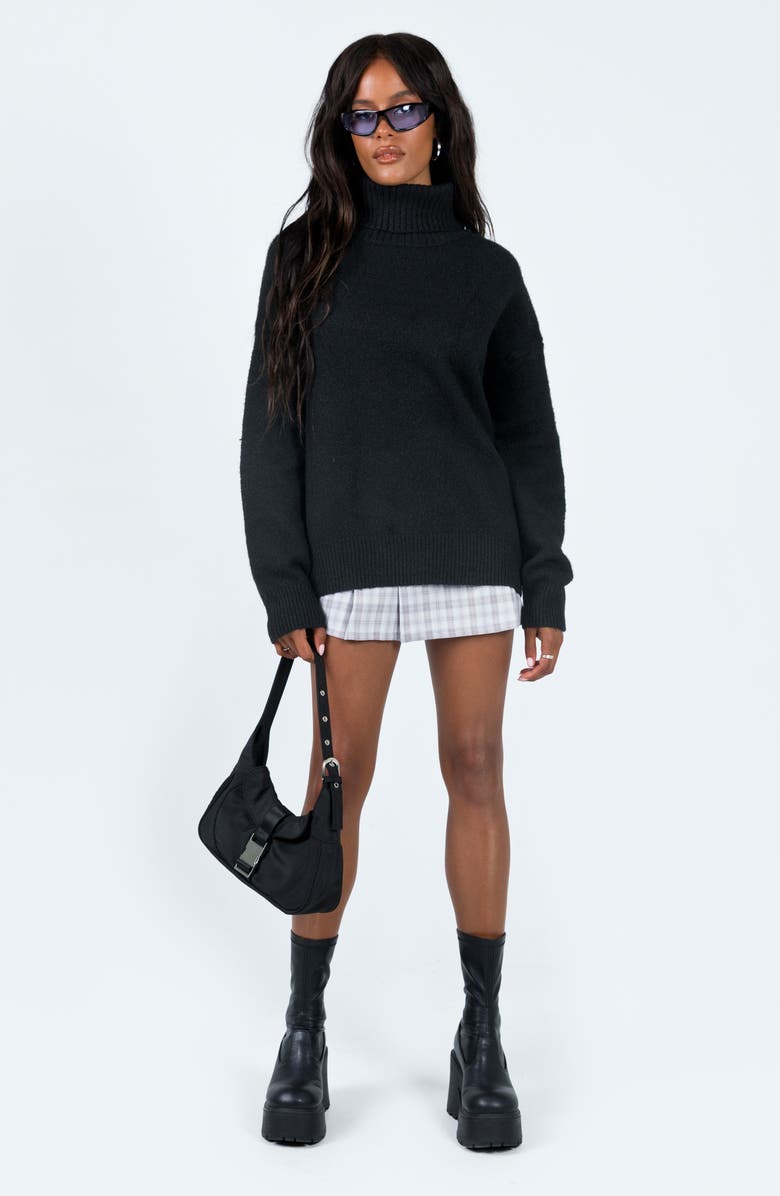 Princess Polly Oswin Turtleneck Sweater, Alternate, color, Black