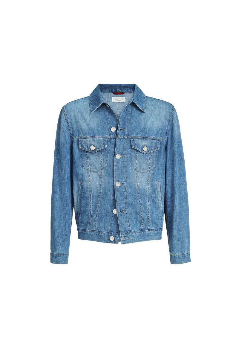 Denim four-pocket jacket, Alternate, color, Light Blue Denim
