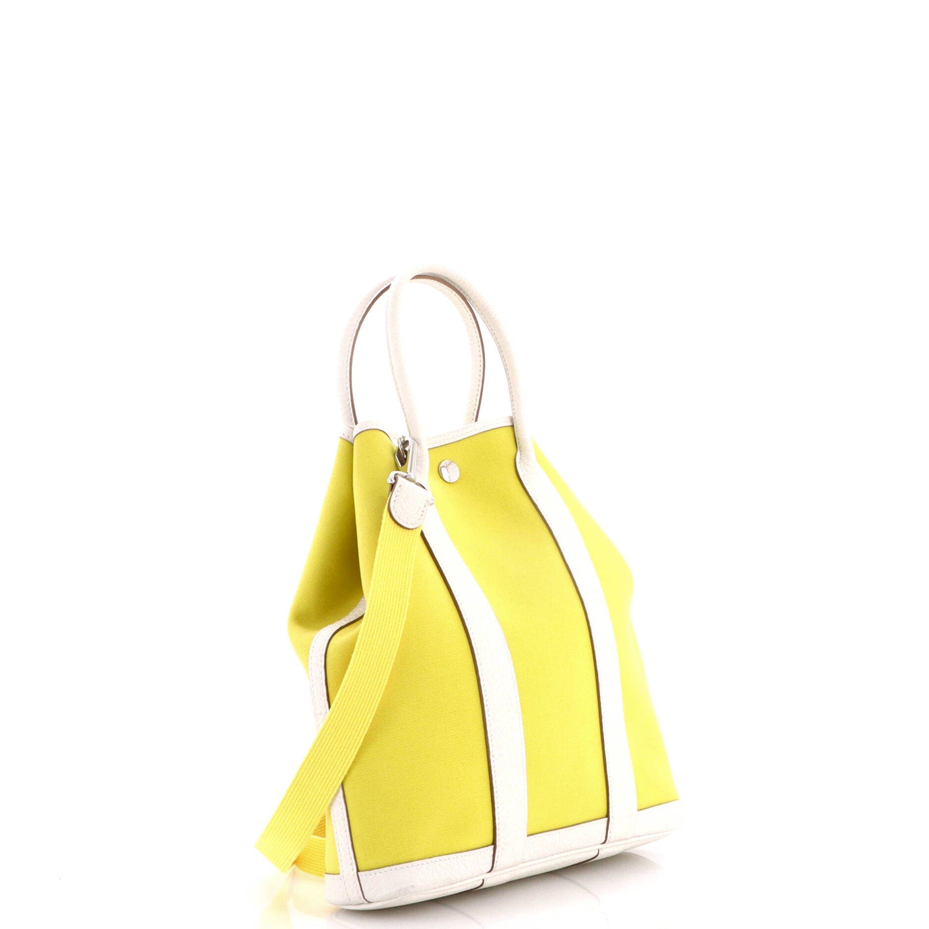 Garden File Tote Toile and Leather 28, Alternate, color, Yellow