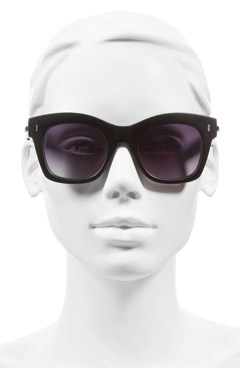 Steve Madden 50mm Square Retro Sunglasses, Alternate, color, 