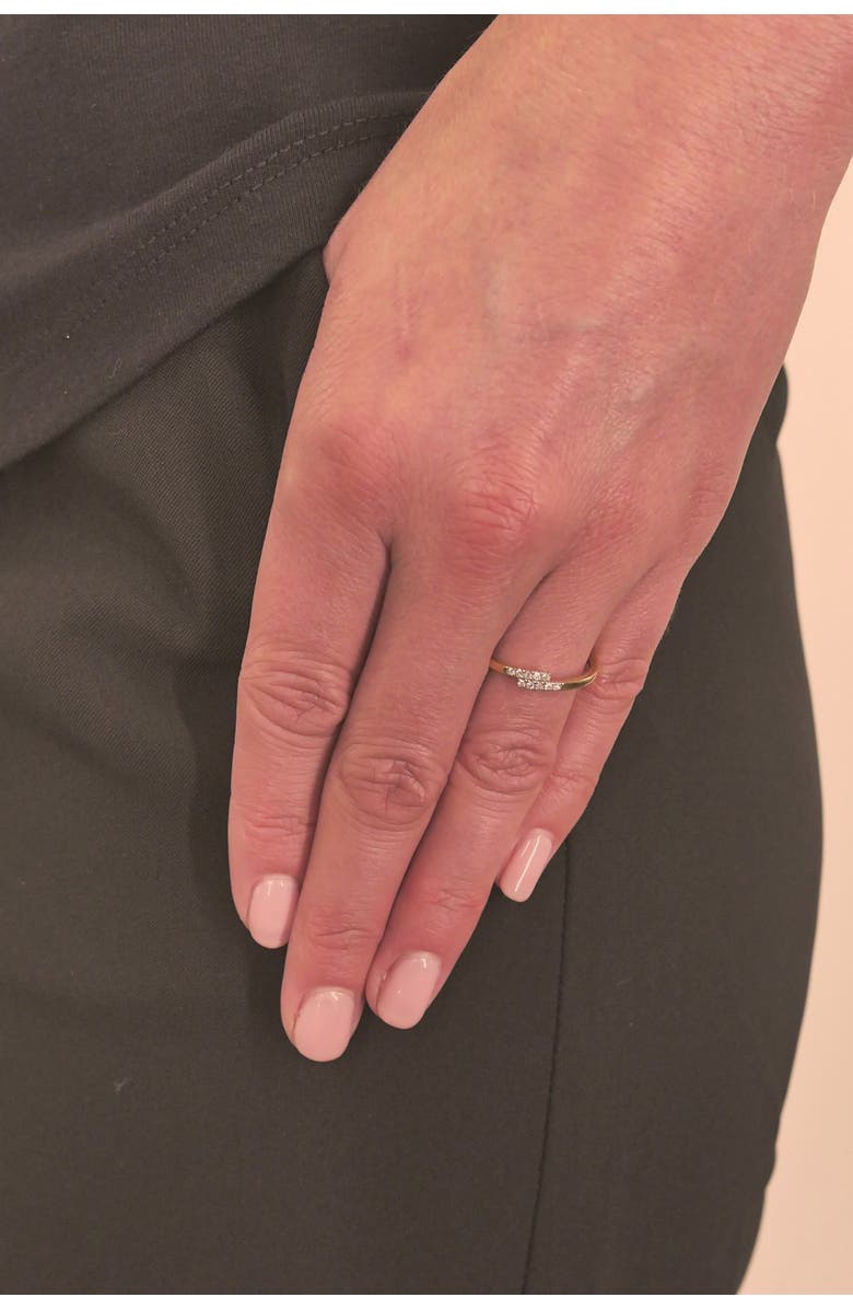 Bony Levy 18K Yellow Gold Pave Diamond Bypass Stacking Ring - 0.10 ctw, Alternate, color, 