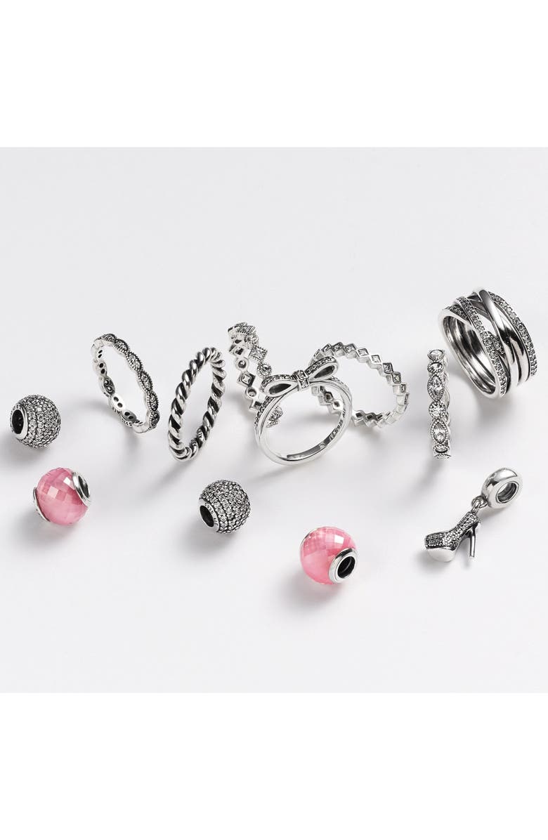 PANDORA 'Sparkling Bow' Ring, Alternate, color,