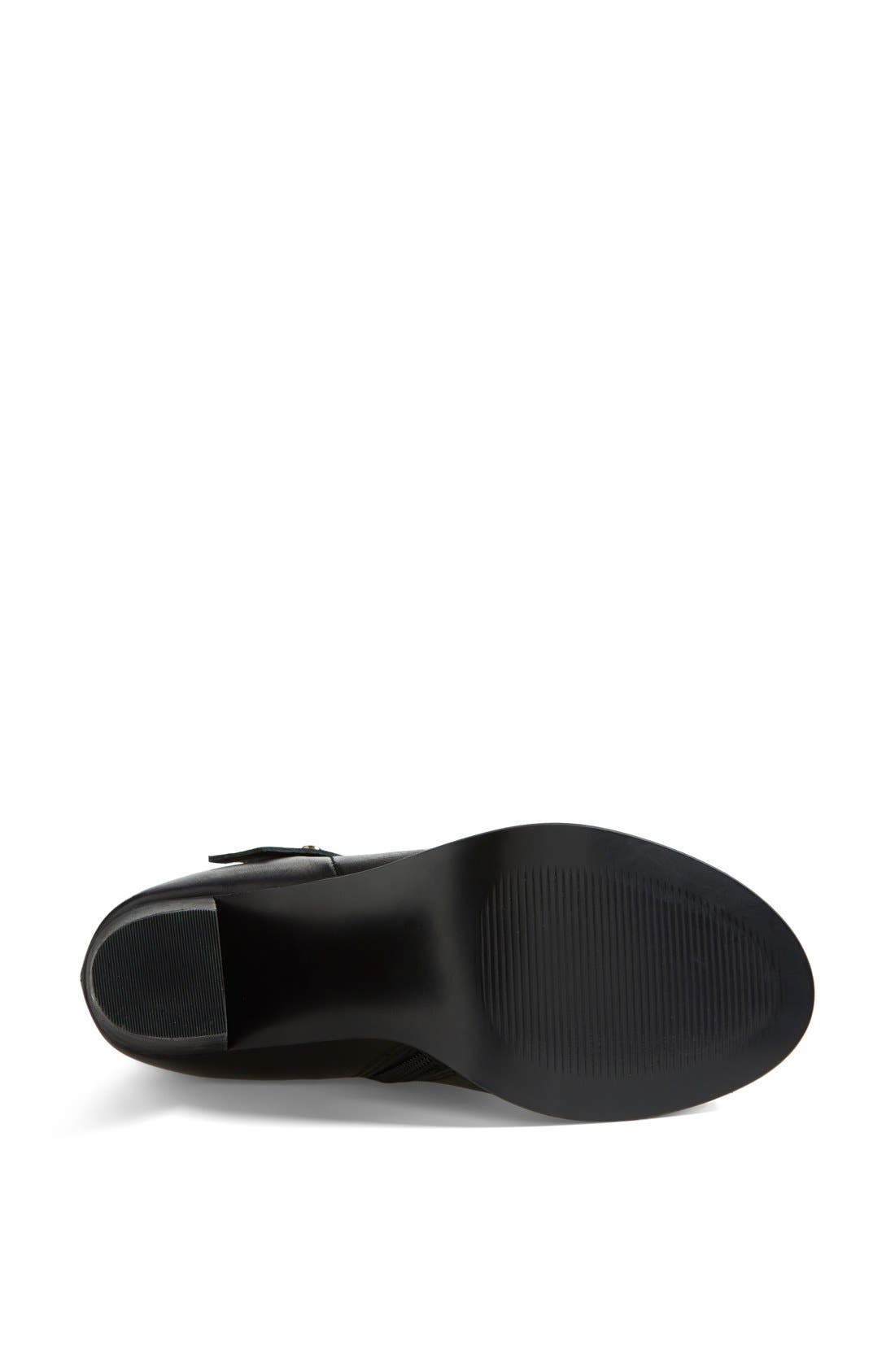 'Now' Open Toe Bootie, Alternate, color, BLACK LEATHER