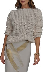 Donna Karan New York Open Stitch Sweater