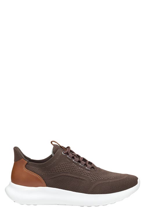 Johnston & Murphy Amherst 2.0 Knit Plain Toe Sneaker In Dark Brown Knit