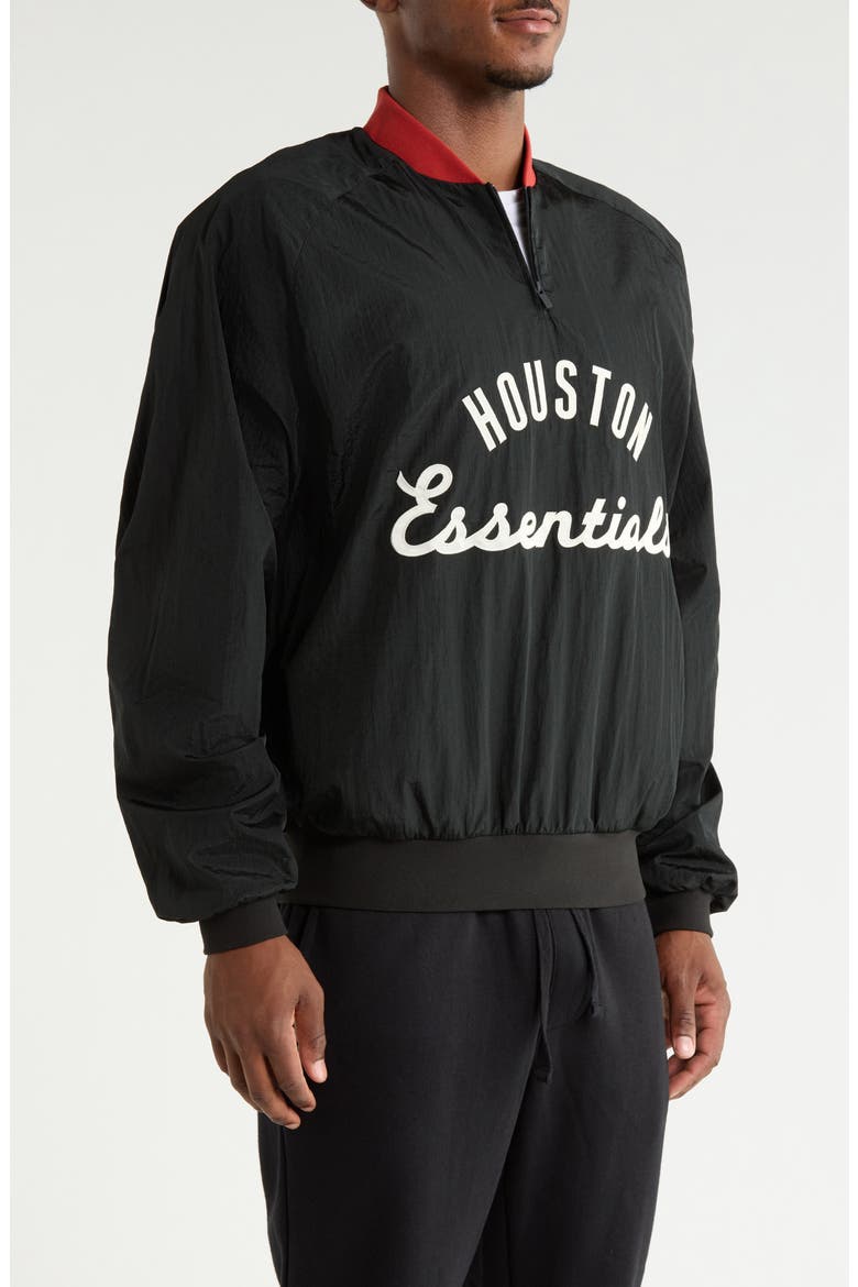 Astros Half Zip Graphic Pullover, Alternate, color, BLACK