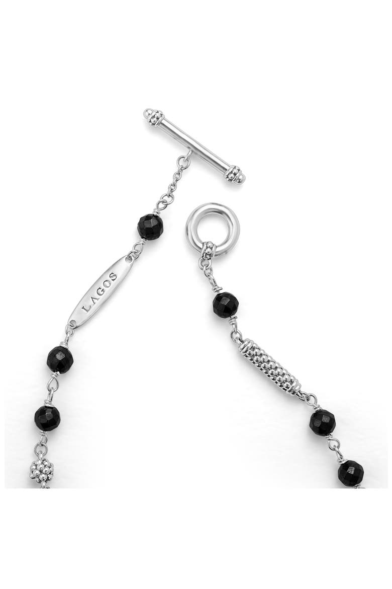 Caviar Icon Ceramic Beaded Bracelet, Alternate, color, SILVER