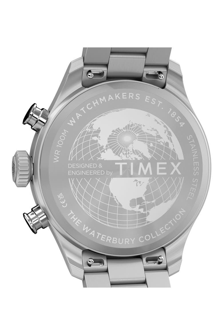 Waterbury Ace Fly-Back Bracelet Watch, Alternate, color, SILVER-TONE