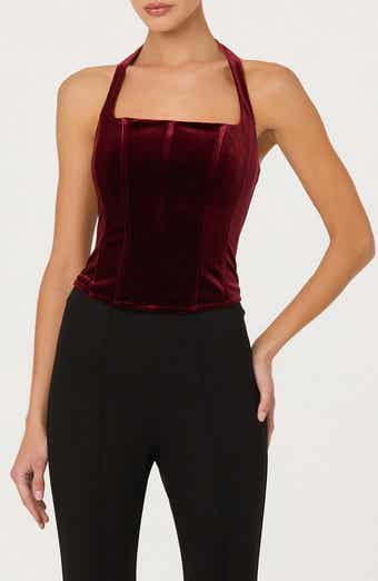 Jacy Velvet Halter Top