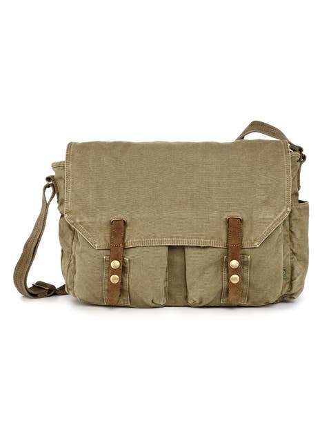 Coastal Canvas Flap Messenger Bag