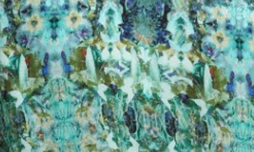 Apny Print Tie Front Top In Green Multi