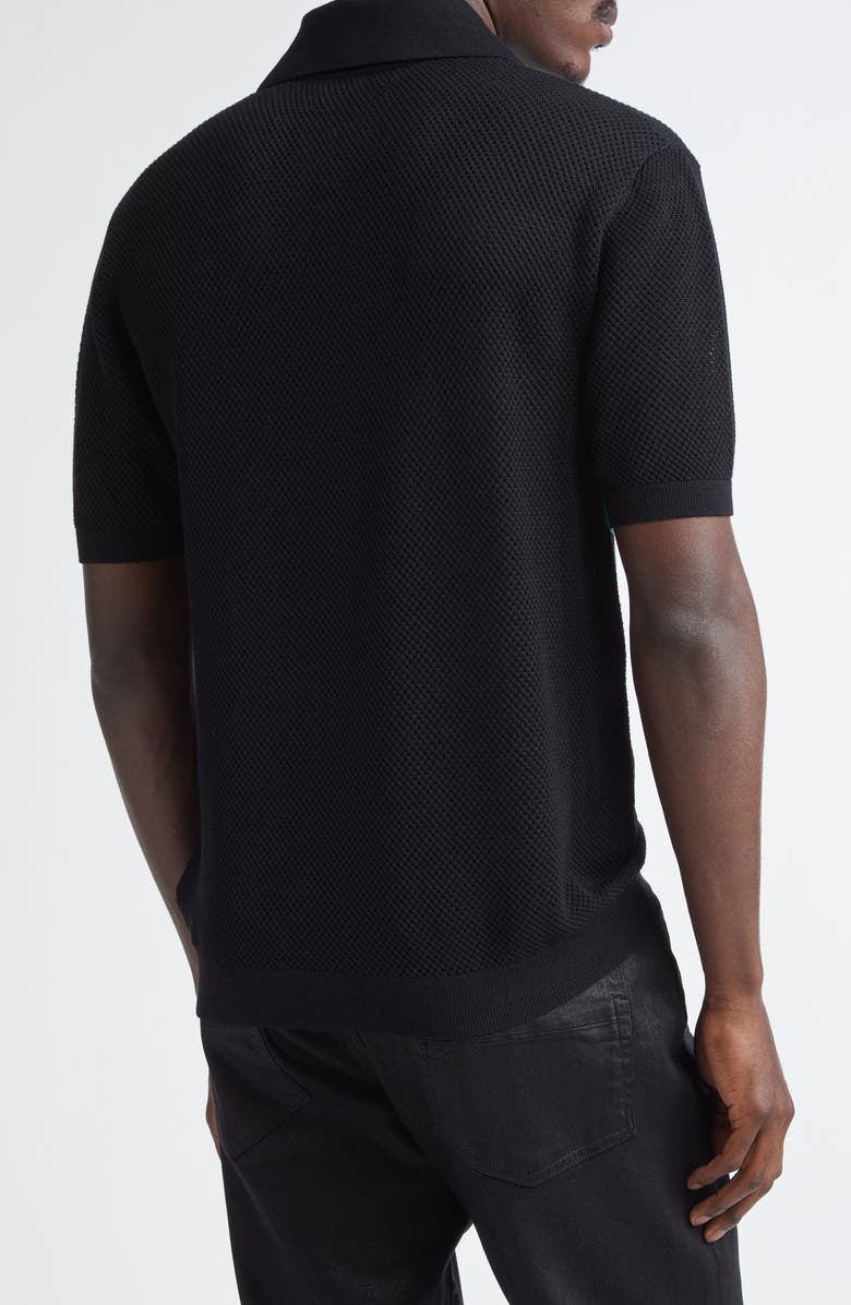 AMIRI Billiards Merino Wool Polo, Alternate, color, Black