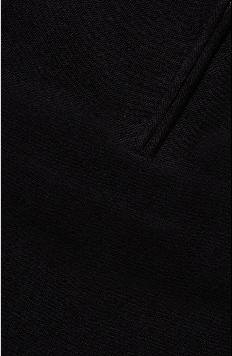 Robert Talbott Eastwood Quarter Zip Sweater, Alternate, color, Black With Gray Tipping