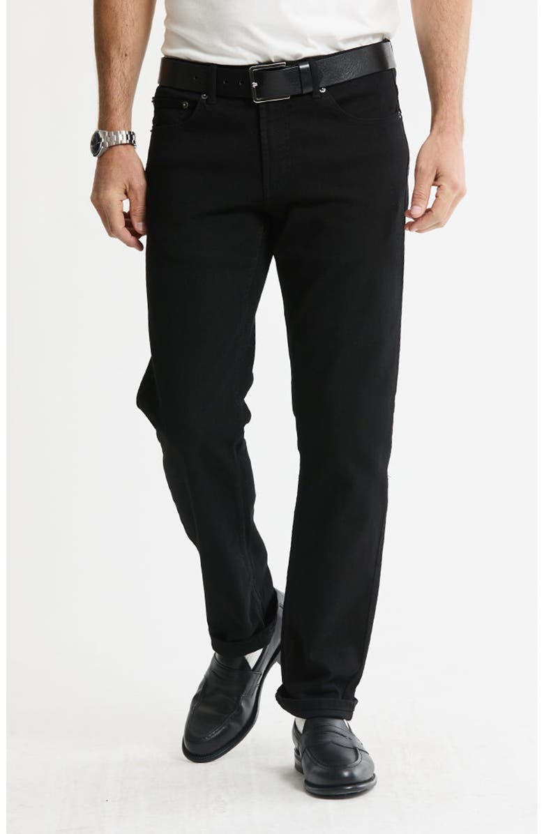 JACHS Relaxed Straight Fit 5-Pocket Denim Pants, Main, color, Black