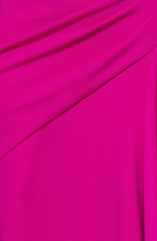 BETSY & ADAM BETSY & ADAM RUFFLE DETAIL HIGH-LOW GOWN
