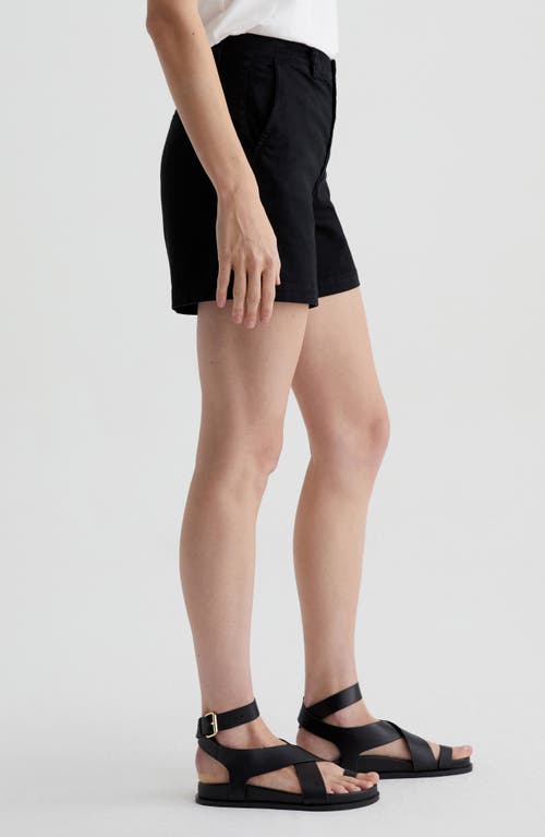 Ag Jude Stretch Twill Shorts In Sulfur Black
