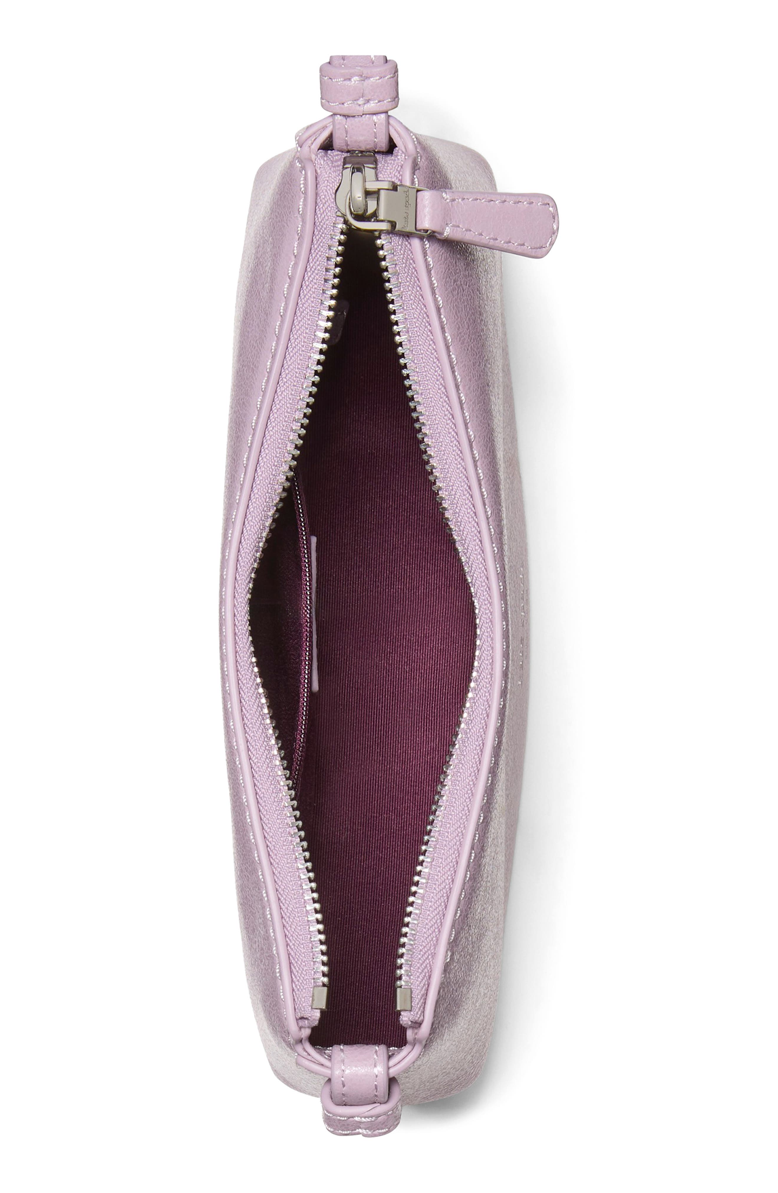 Kate Spade New York loop glazed leather crossbody bag, Alternate, color, Market Purple