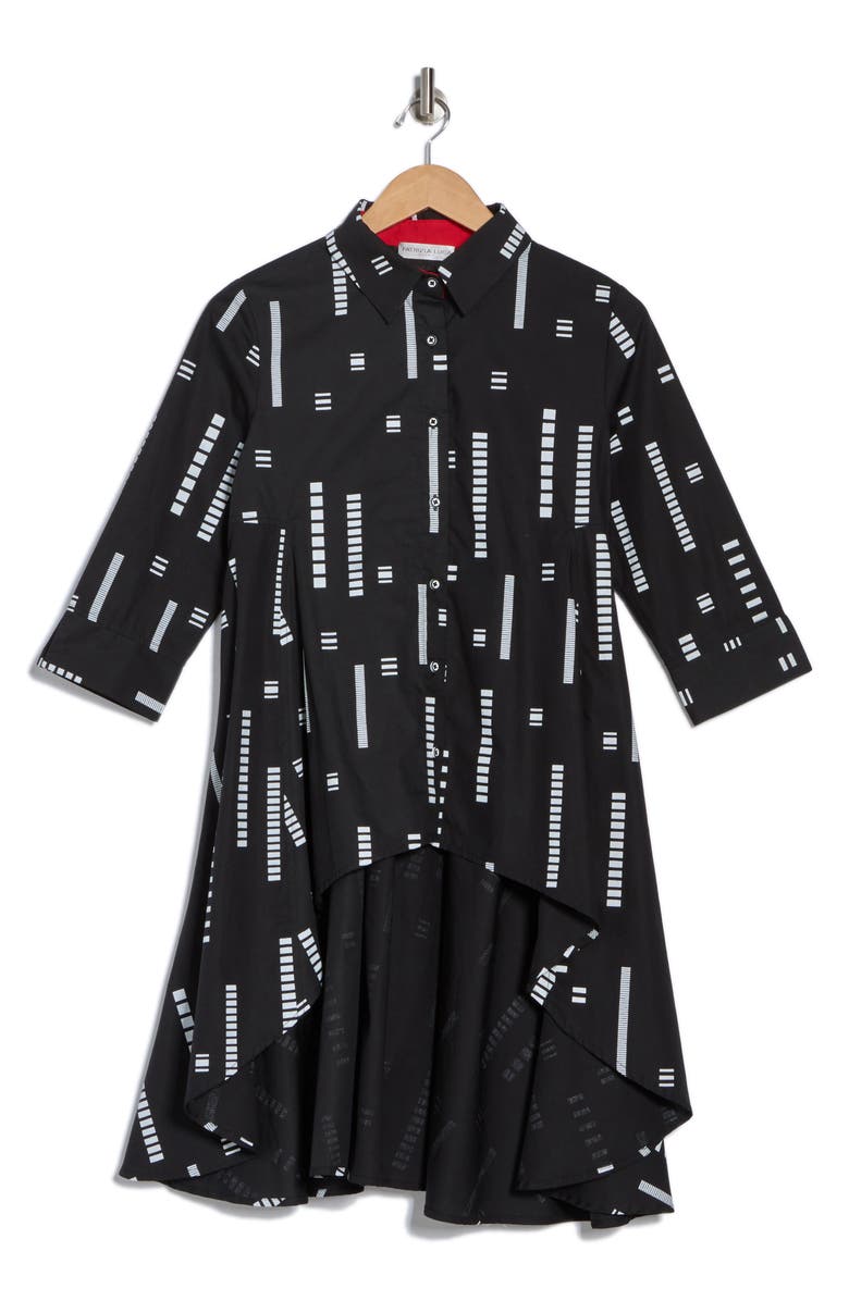 PATRIZIA LUCA High-Low Button-Up Shirt, Alternate, color, 