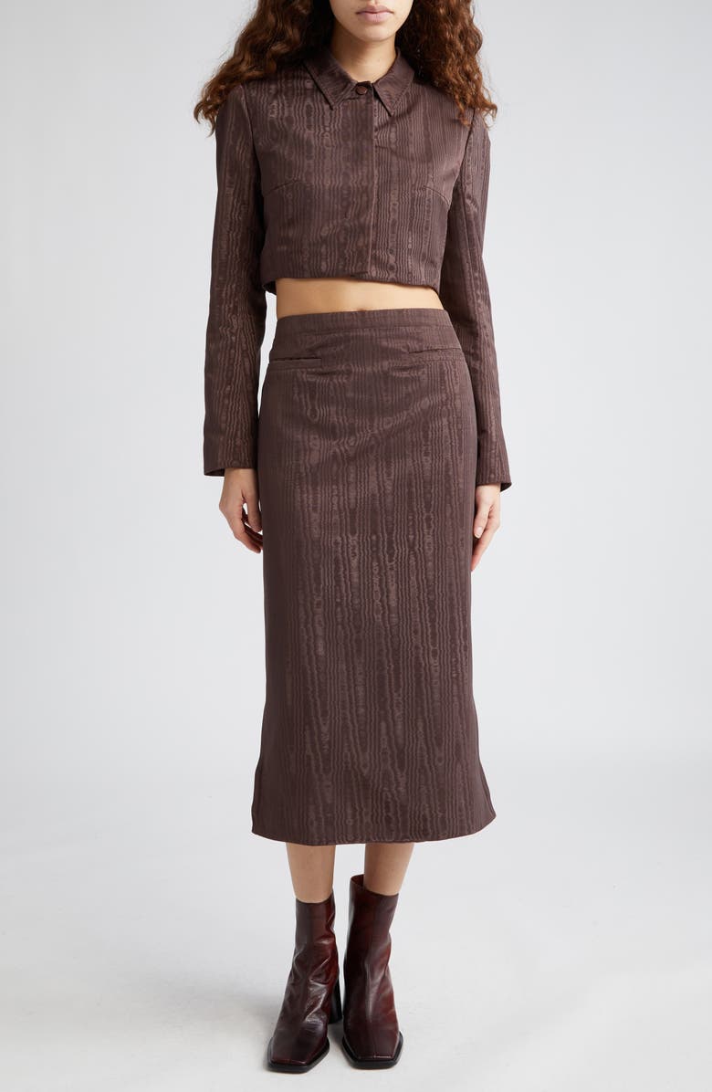 Marine Serre Crop Moiré Jacket, Alternate, color,