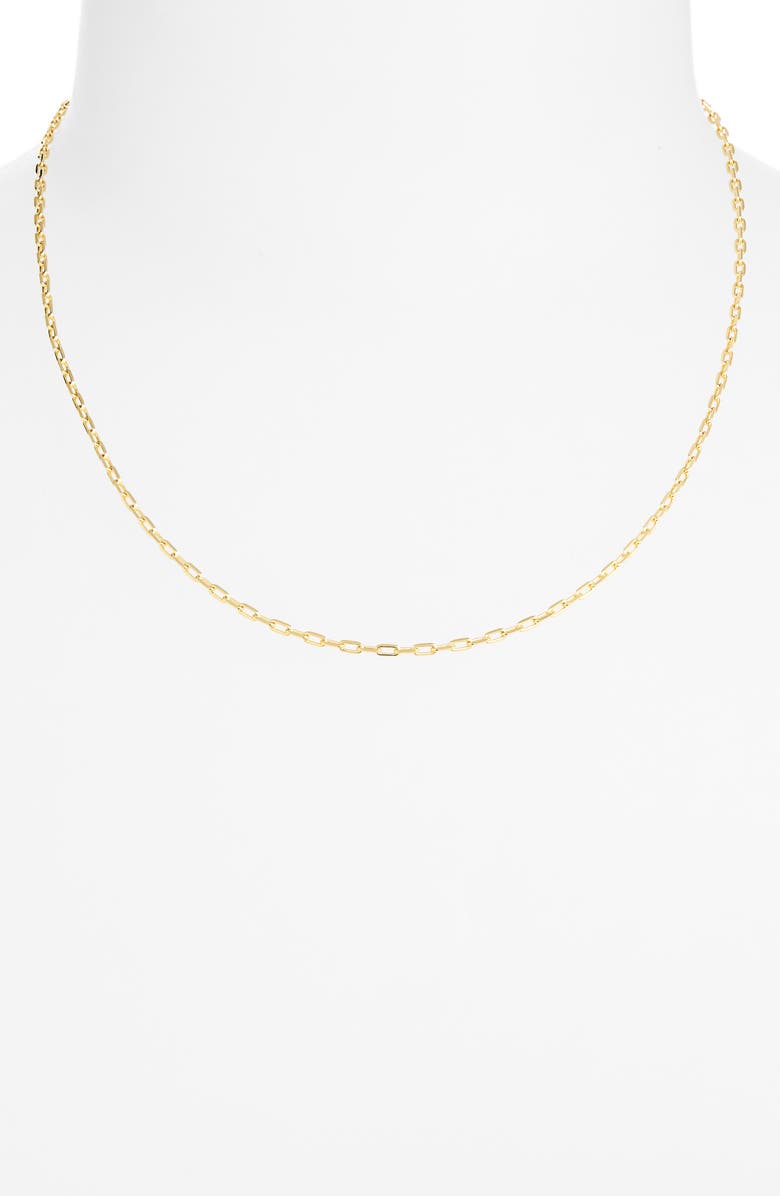 Bony Levy Ofira 14K Gold Mini Paper Clip Chain Necklace, Alternate, color, 