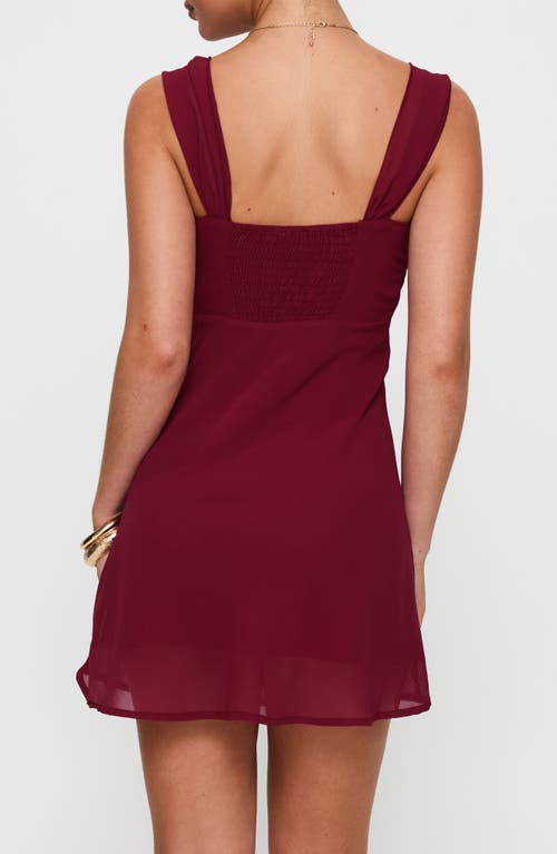 Princess Polly Solasta Square Neck Minidress In Red