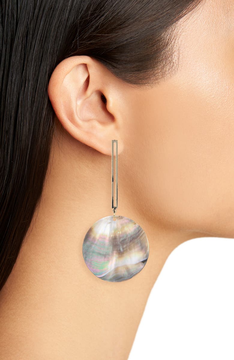 NATASHA Shell Drop Earrings, Alternate, color, Neutral Shell