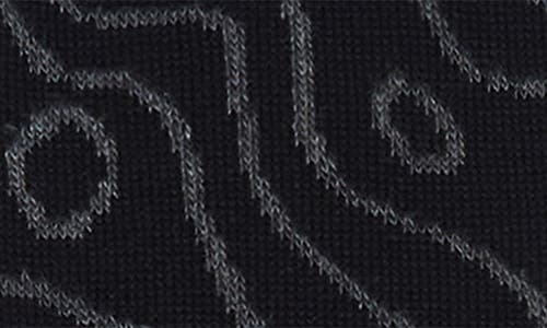 Bugatchi Abstract Pattern Cotton Blend Dress Socks In Black
