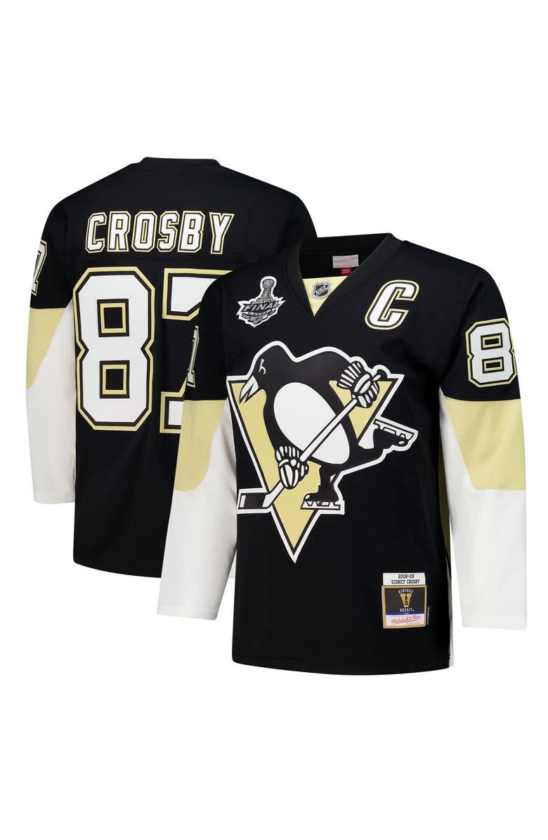 Mitchell & Ness Men's Sidney Crosby Black Pittsburgh Penguins 2008-09 Power Play Jersey, Main, color, Black