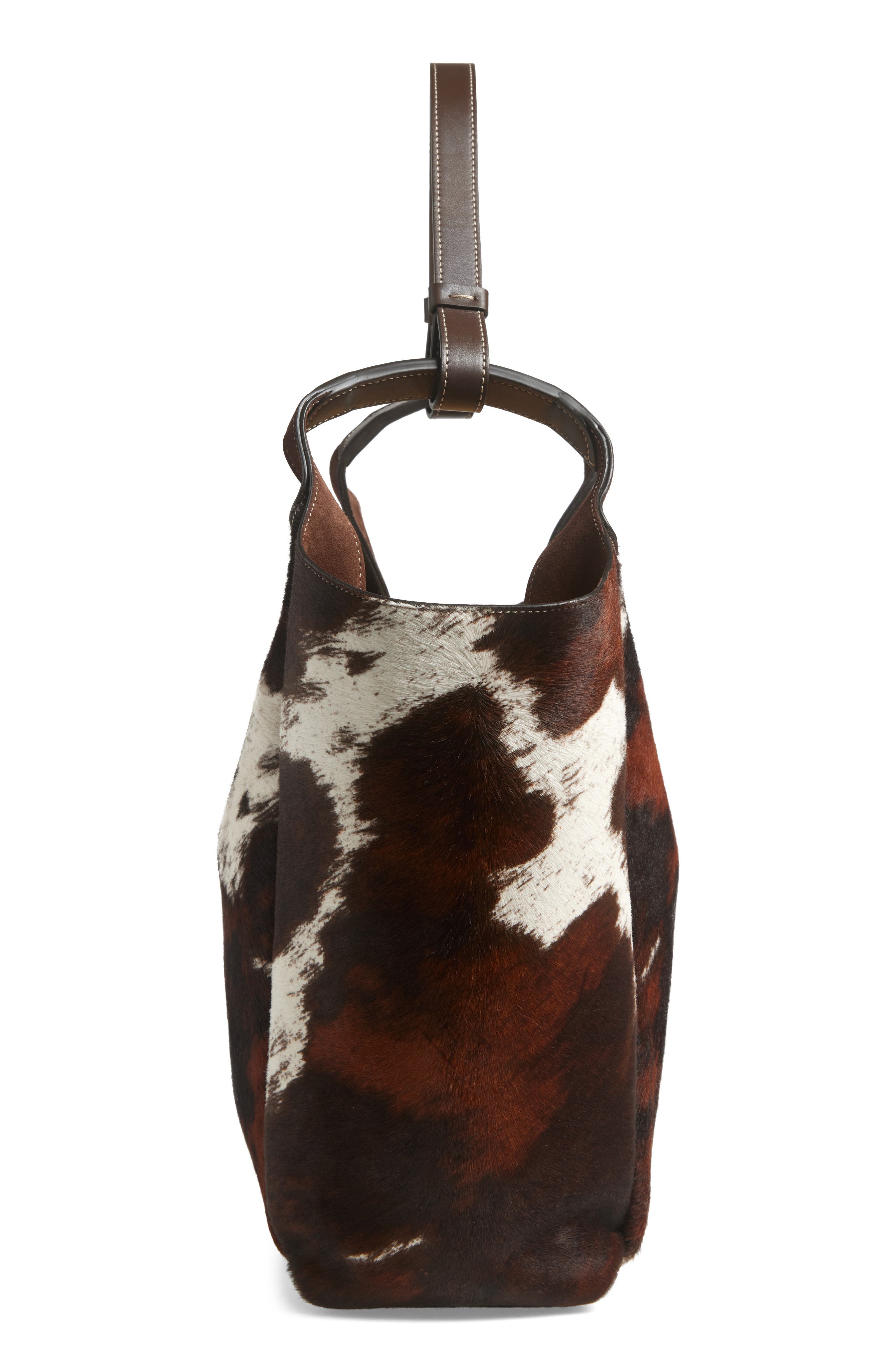 Tod's Medium Api Cow Print Genuine Calf Hair Bucket Bag, Alternate, color, 