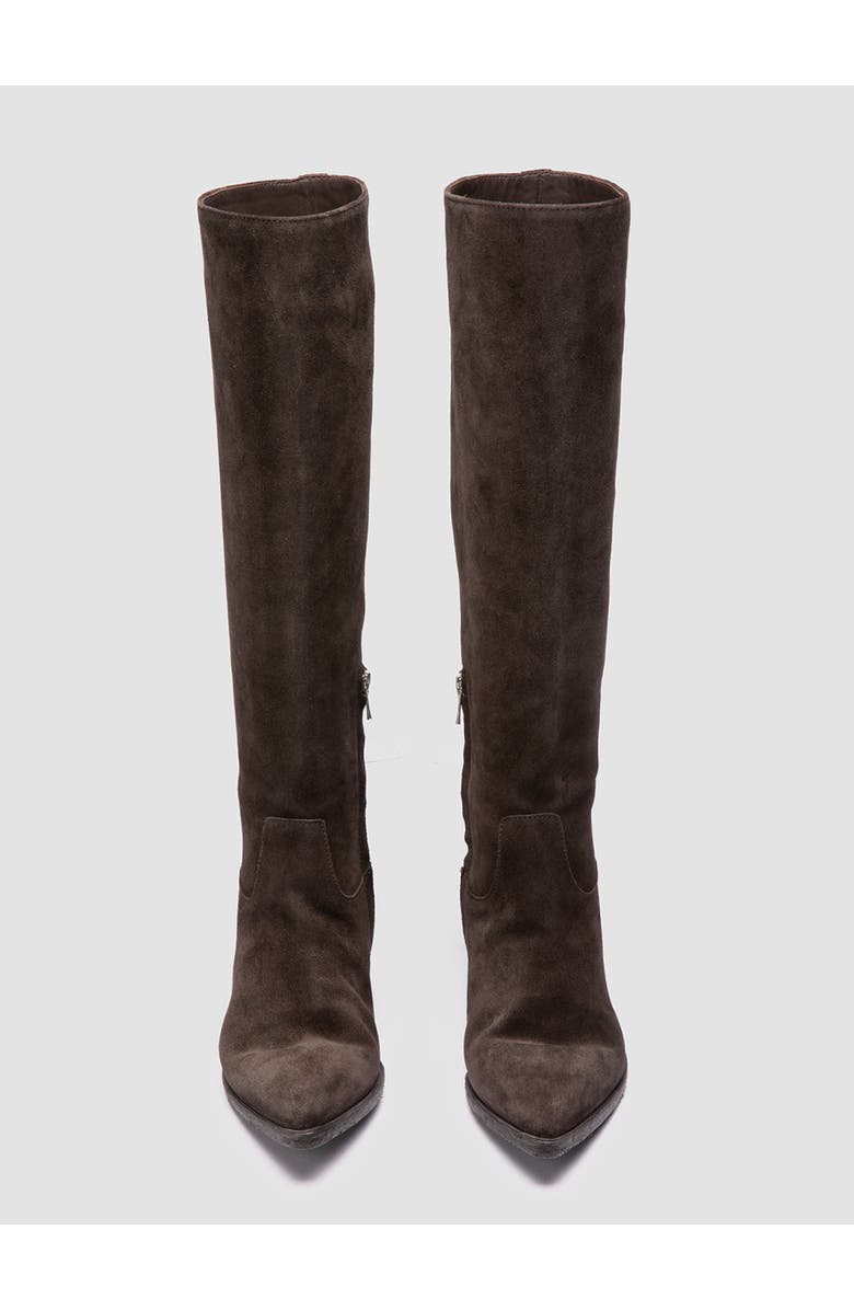 Officine Creative Noelie DD 104 Pointed-Toe Leather Bootie, Alternate, color, Dark Brown