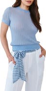 Bella Dahl Pointelle Short Sleeve Sweater
