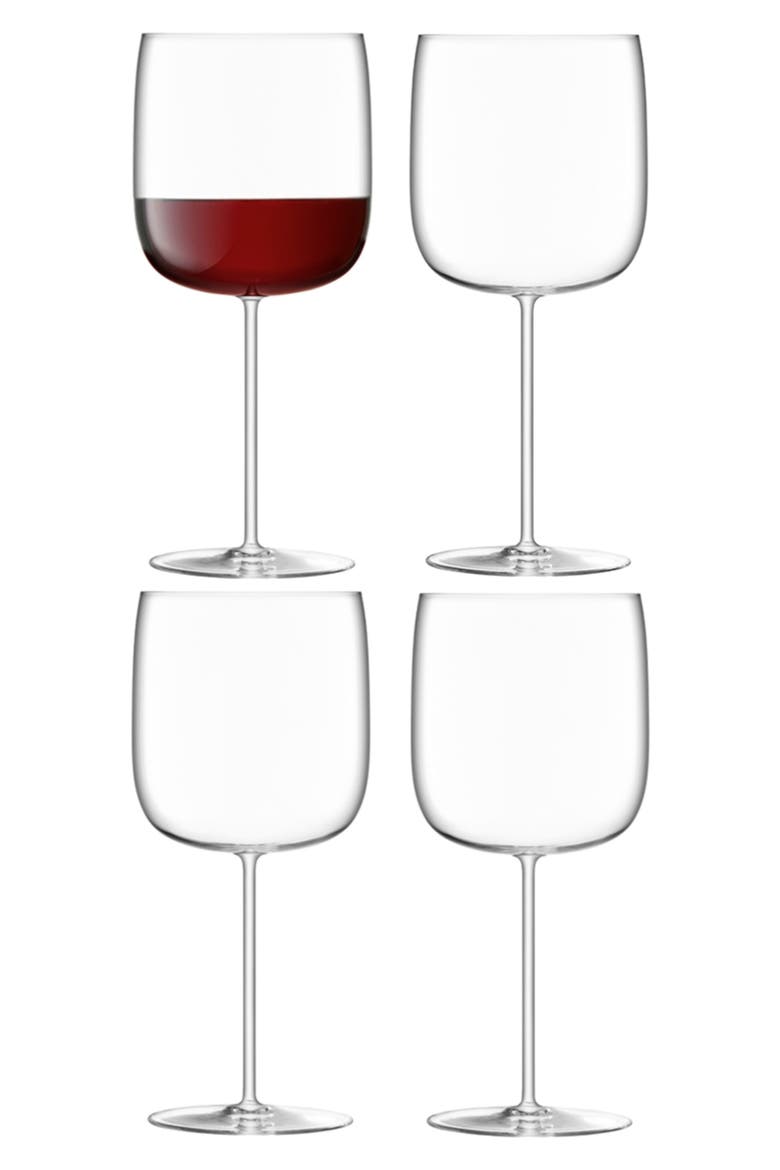 Borough Grand Set of 4 Wine Glasses, Alternate, color, CLEAR