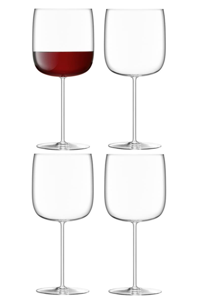 LSA Borough Grand Set of 4 Wine Glasses, Alternate, color, Clear