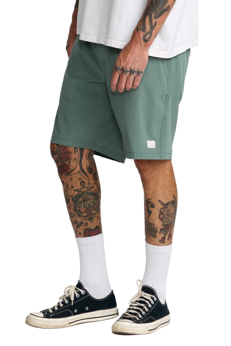 Vacancy Ghost Stripe Shorts, Alternate, color, JADE