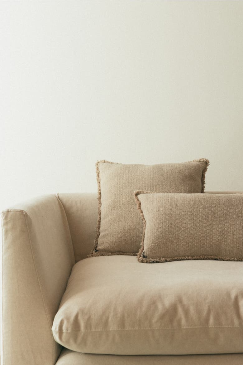 Handloom Rectangular Cushion, Alternate, color, Natural and Beige