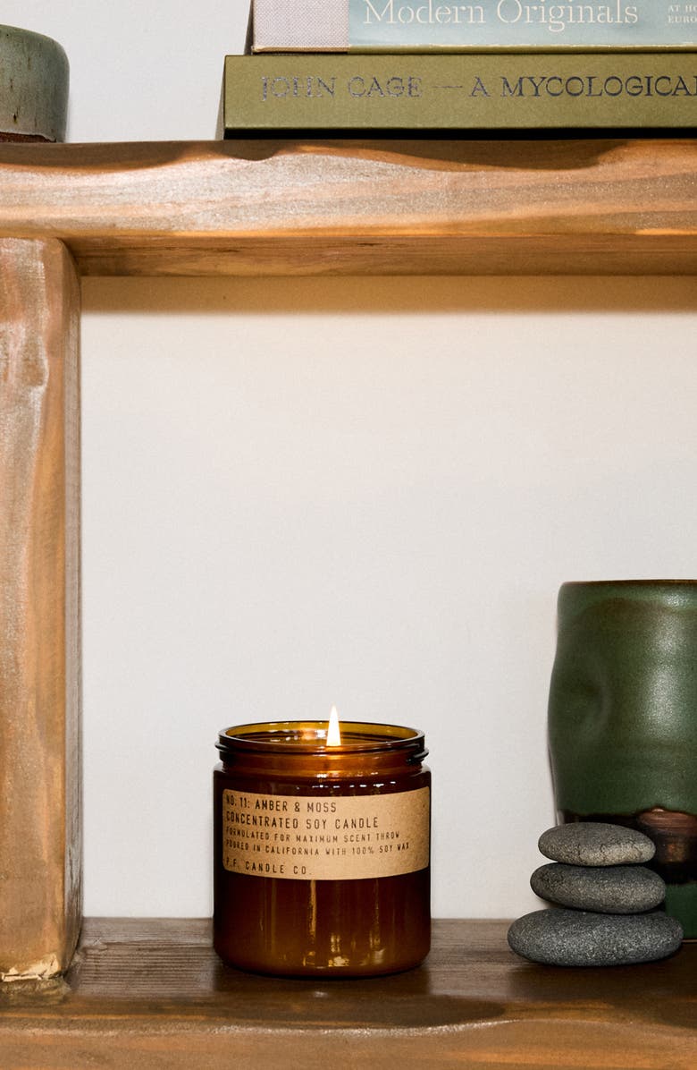P.F. Candle Co. Amber & Moss Large Concentrated Candle, Alternate, color, Brown