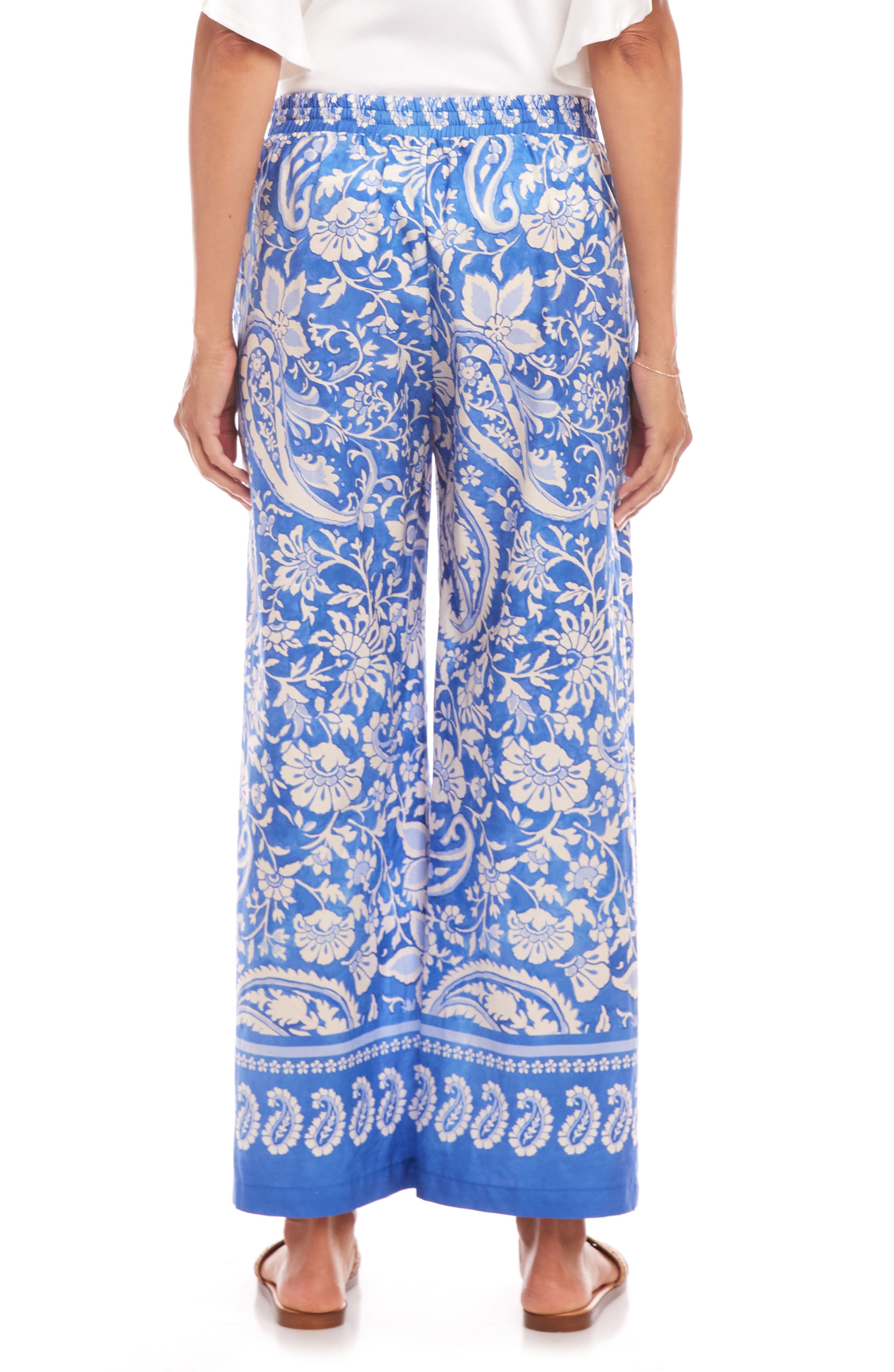 Paisley Print Wide Leg Pants - image 2