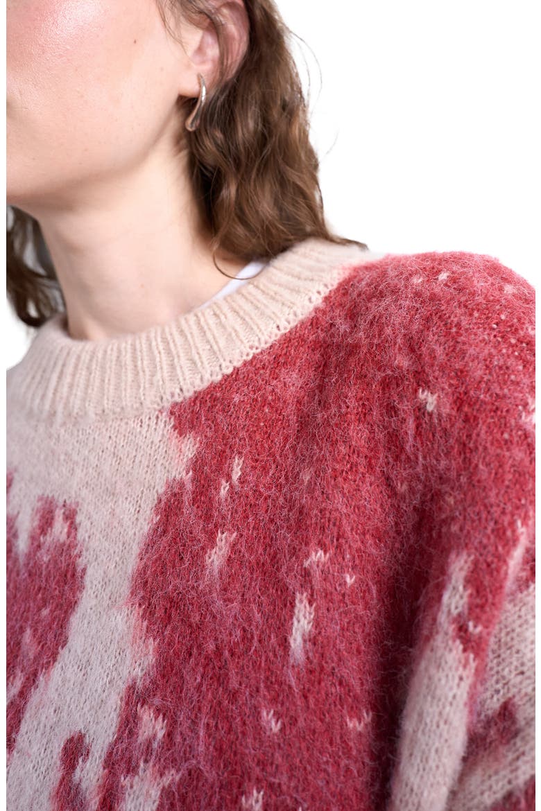 Blurred Floral Sweater, Alternate, color, PINK