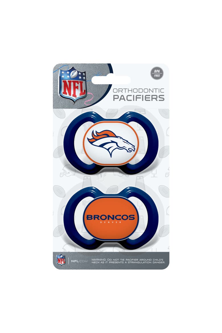 Denver Broncos Pacifier 2-Pack, Alternate, color, Multicolor