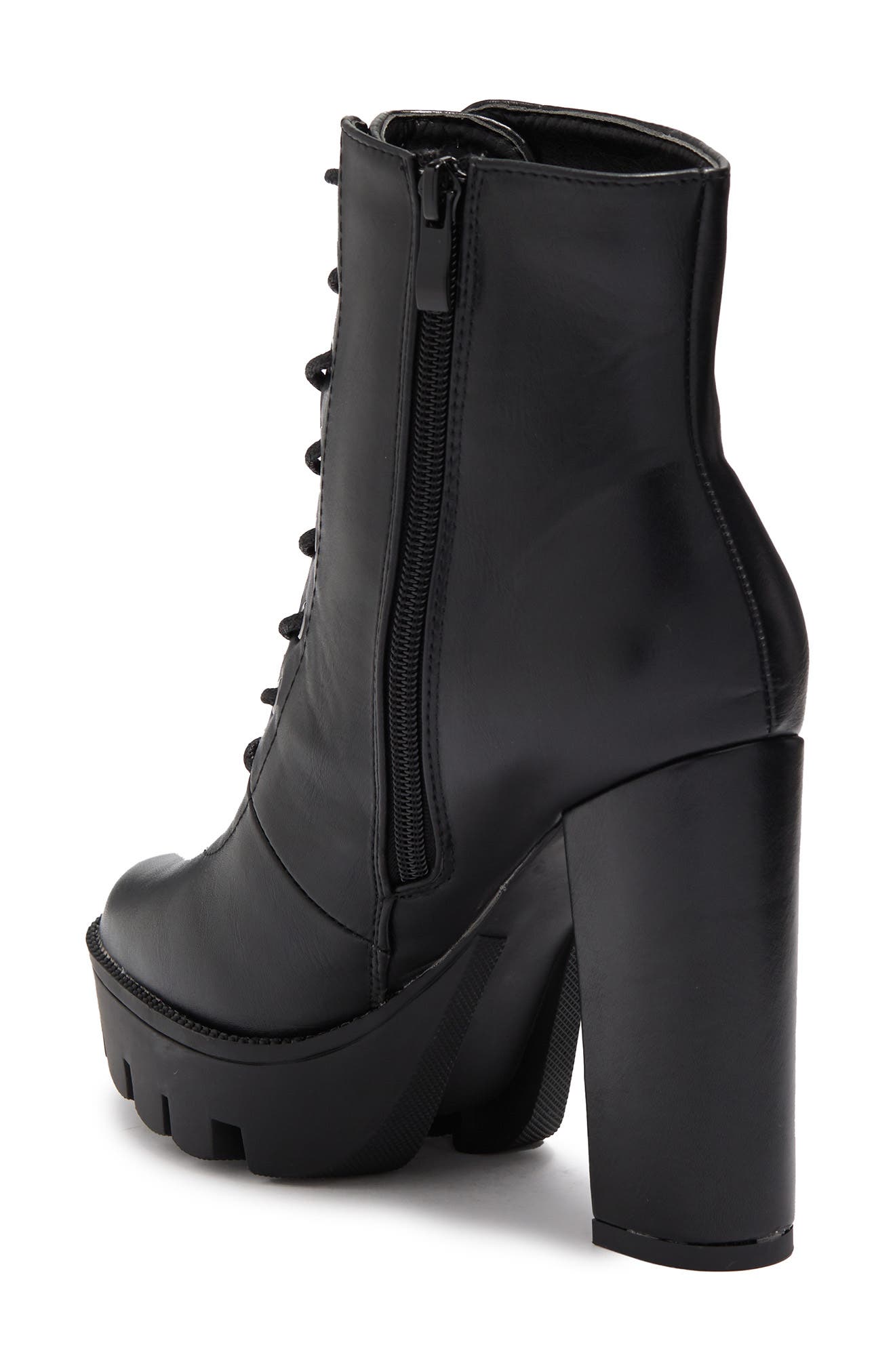 TOP GUY SHOES Top Guy Lug Sole Block Heel Lace-Up Boot, Alternate, color, 