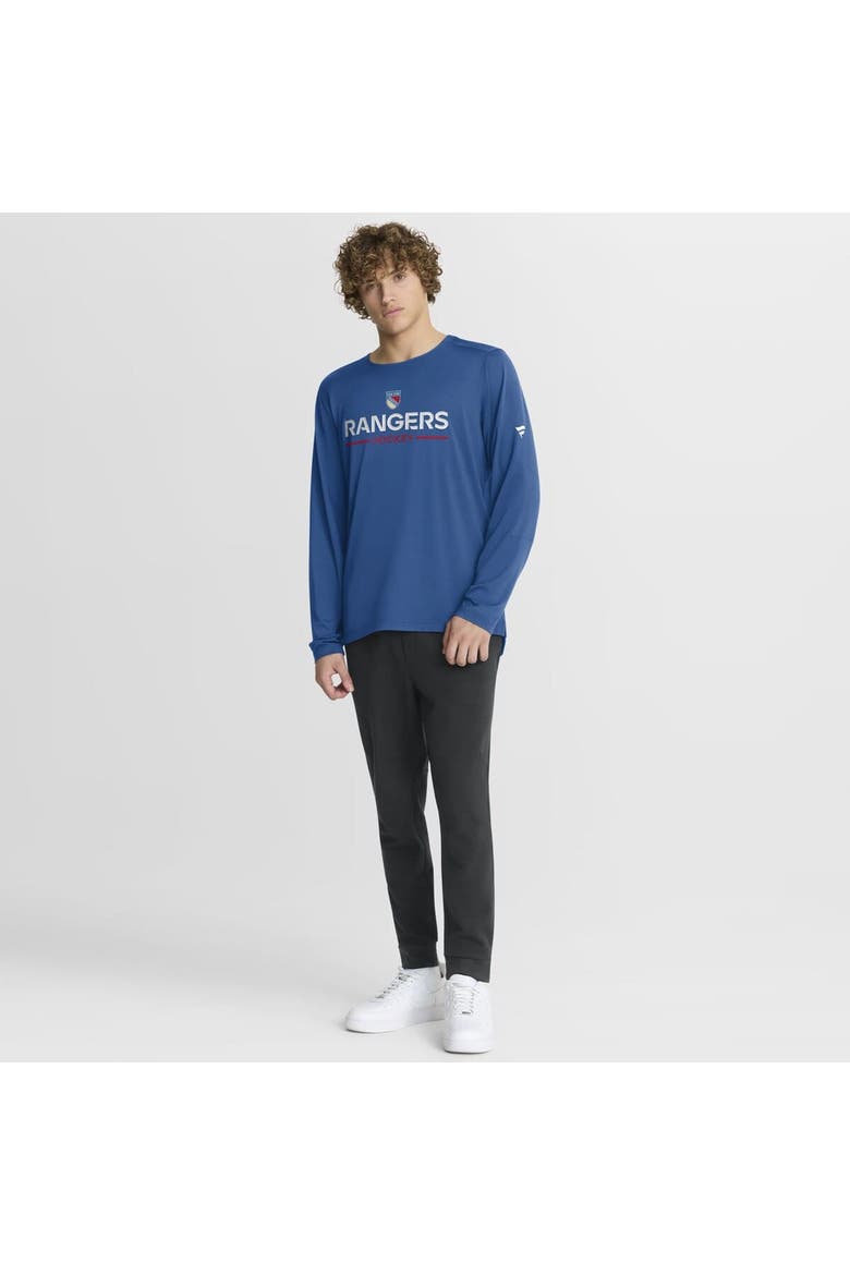 Men's Fanatics Blue New York Rangers Authentic Pro Rink Centennial Tech Long Sleeve T-Shirt, Alternate, color, Blue